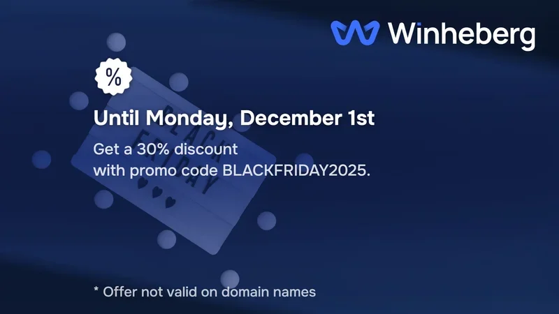 Black Friday Promo Code: 30% Off All Winheberg Hosting Services