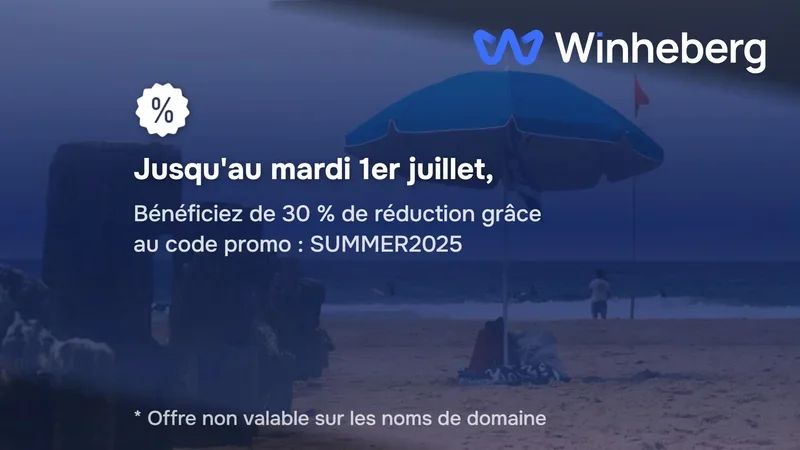 Code Promo Été Winheberg : -30% sur vos Hébergements et Serveurs