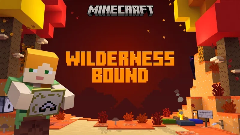 Visuel officiel Wilderness Bound avec Alex devant une forêt tachetée