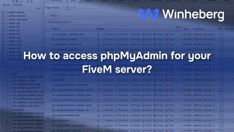 How to access phpMyAdmin for your FiveM server?