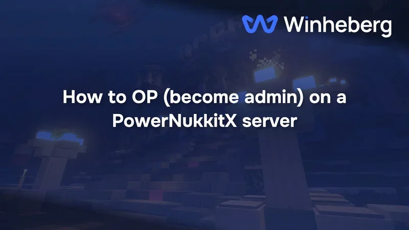 How to OP (become admin) on a PowerNukkitX server