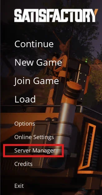 Satisfactory in-game server manager