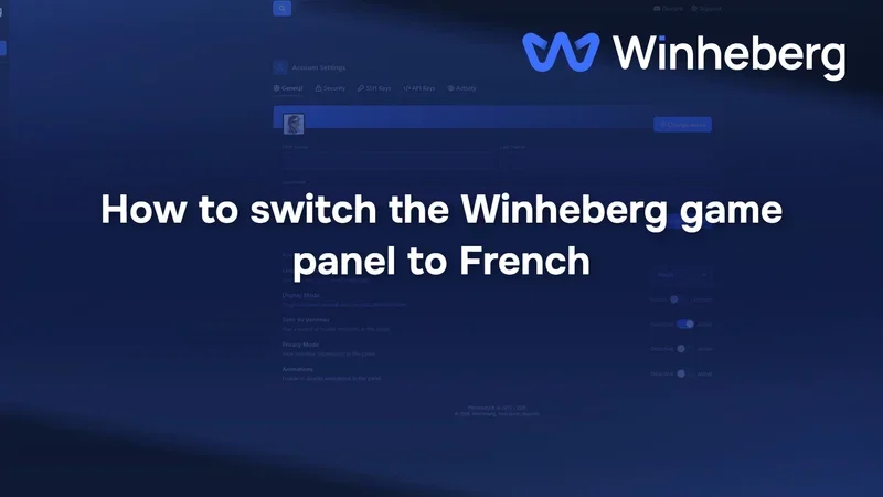 How to switch the Winheberg game panel to French