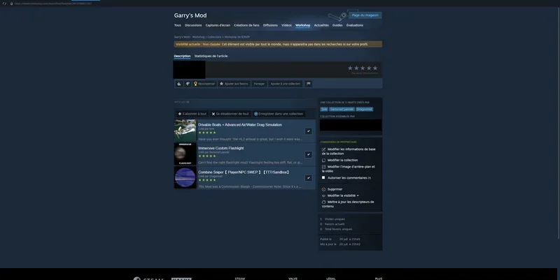 Confirming the collection with Save and Continue