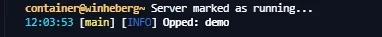 Message de confirmation dans la console
