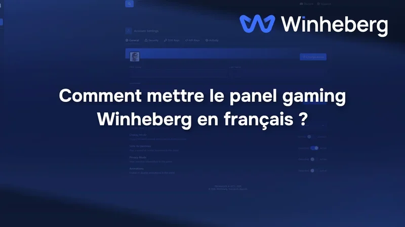 Comment mettre le panel gaming Winheberg en français ?