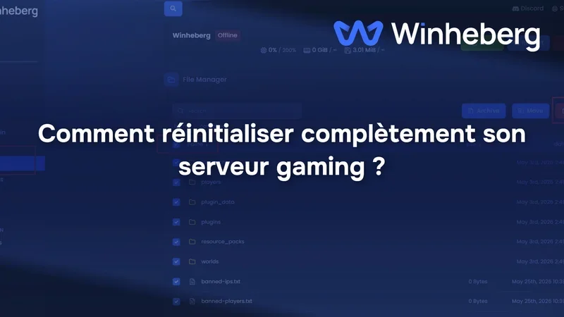 Comment réinitialiser complètement son serveur gaming ?